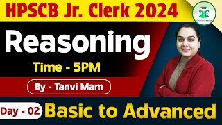 HPSCB Junior Clerk 2024 | Reasoning | Basic to Advanced | Day- 2 | CivilsTap Himachal