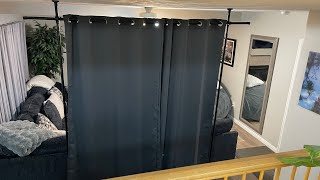 No-Drill Room Divider Rod That Actually Works! | Easy Setup & Stylish Privacy Solution