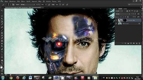 Photoshop CS6: Terminator Face, Tutorial HD 2013 (very easy)