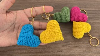 Bir avuç mutluluk / amigurumi kalp anahtarlık yapımı / anahtarlık modelleri / kalp #crochet