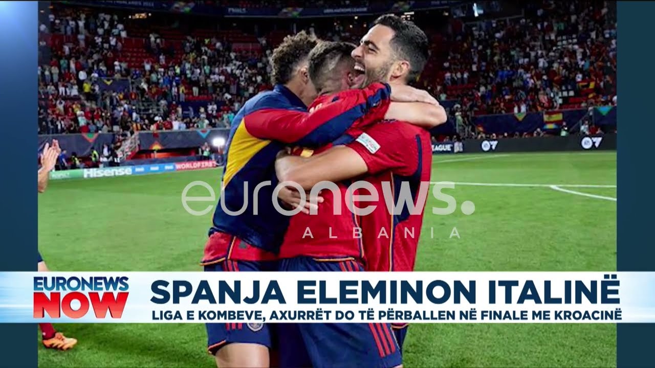 Spanja eleminon Italinë Liga e Kombeve Axurrët në finale me Kroacinë