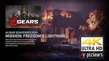 GEARS TACTICS : Aldair Scavenger Run Mission : Freedom lightning [4K UHD] Gameplay
