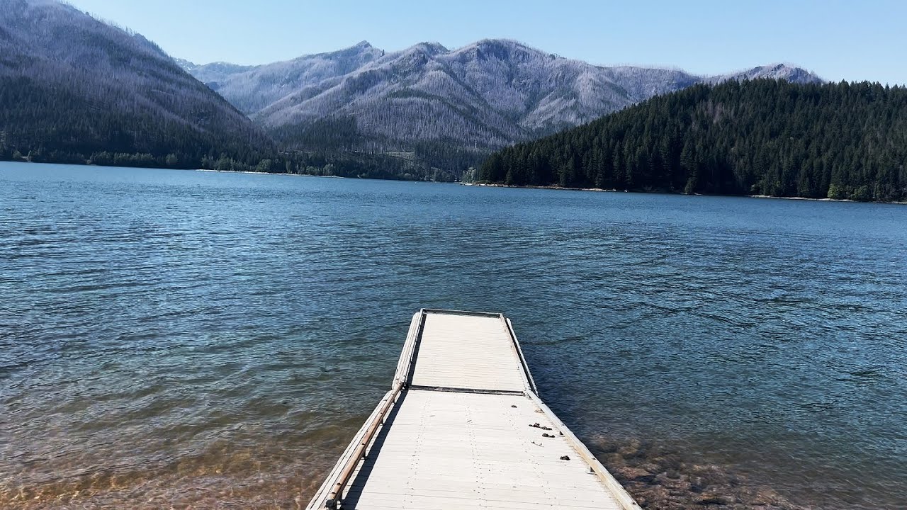 (4K UHD) Southshore Campground BOAT RAMP & DOCK @ Detroit Lake Oregon ...