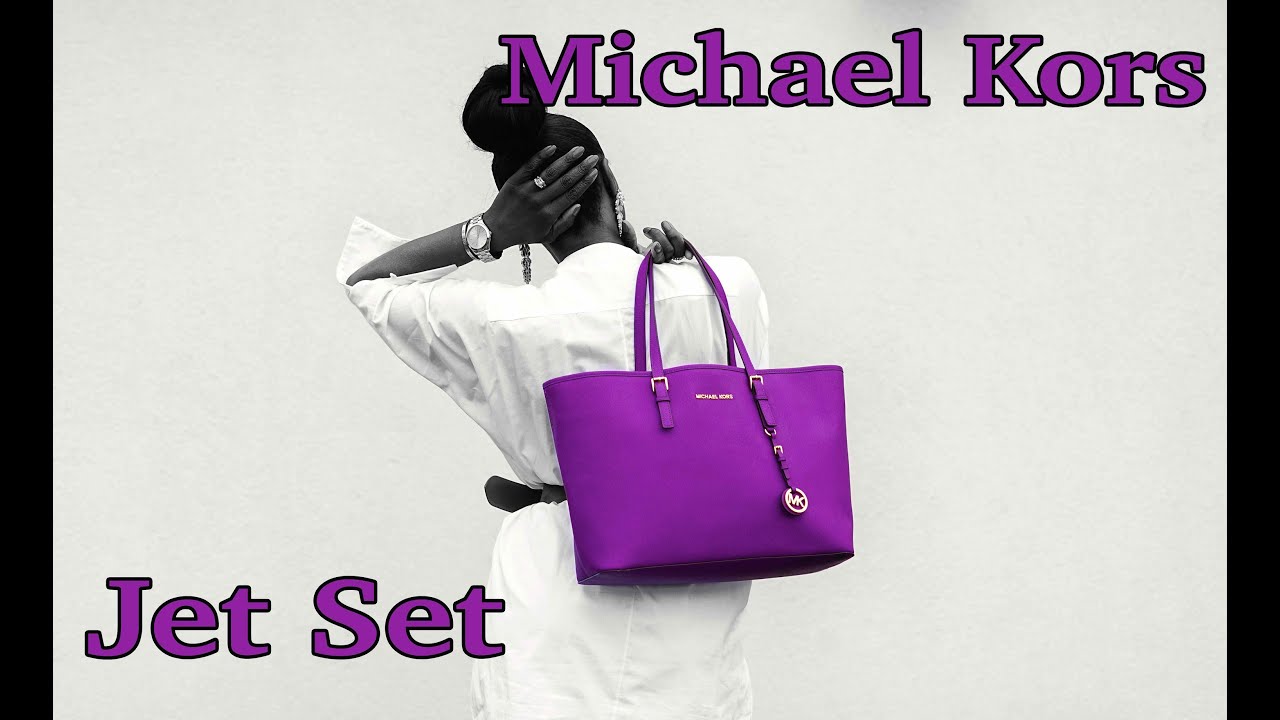 MICHAEL KORS LARGE JET SET TRAVEL TOTE - YouTube