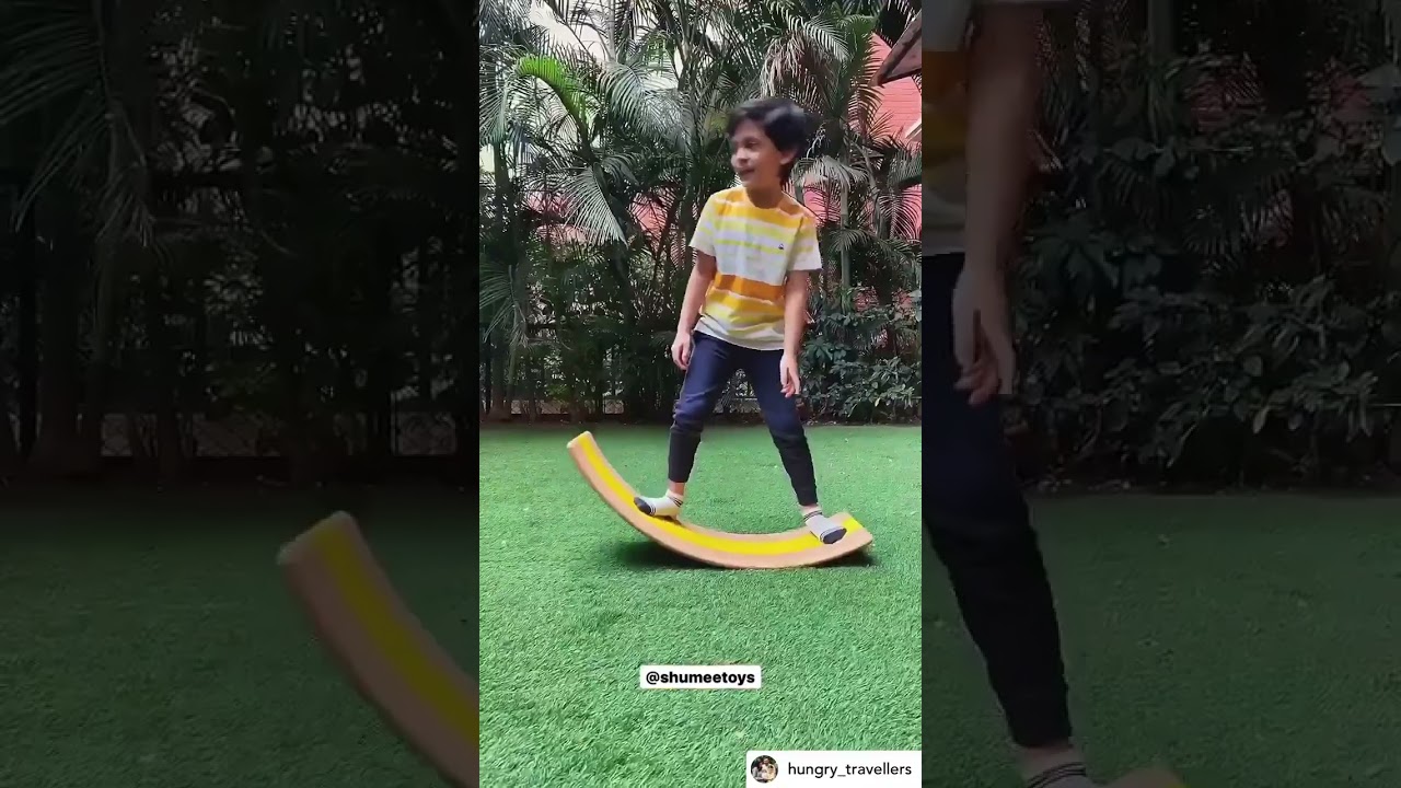 Wooden Rocker Balance Board for Toddlers