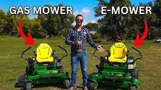 Electric Vs. Gas Lawn Mower | John Deere Z370R Comparison