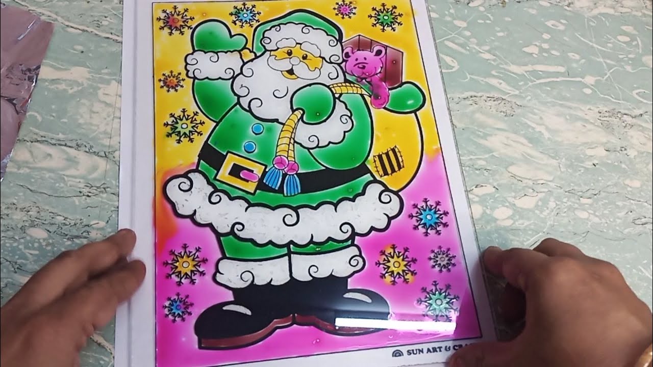 Christmas Glass Painting / How to do Glass painting for Beginners