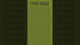 Find 8262 in 4 seconds. #squidgame #puzzlegames #maths #puzzle #mathematics