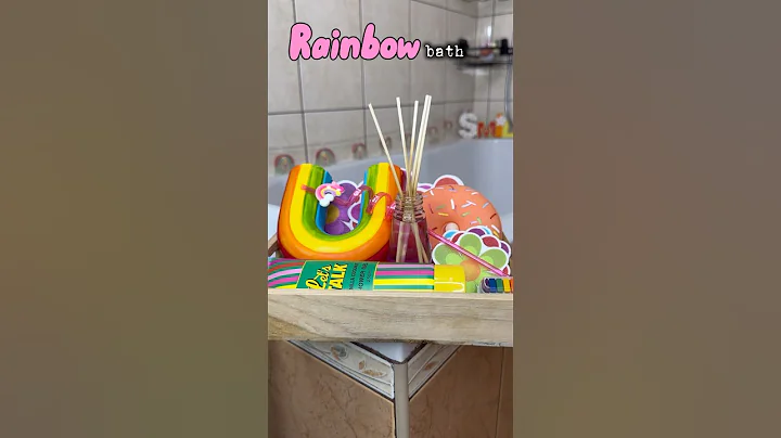 Rainbow bath 🌈 🛁 what's next? #asmr #bathroutine #bathessentials #night #shorts #fyp #bathtime