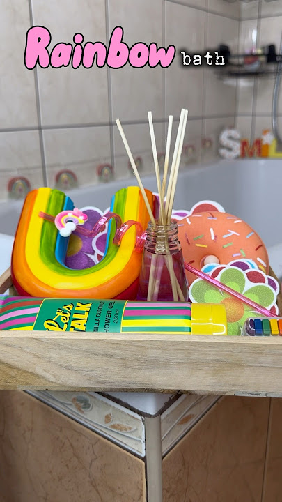 Rainbow bath 🌈 🛁 what's next? #asmr #bathroutine #bathessentials #night #shorts #fyp #bathtime