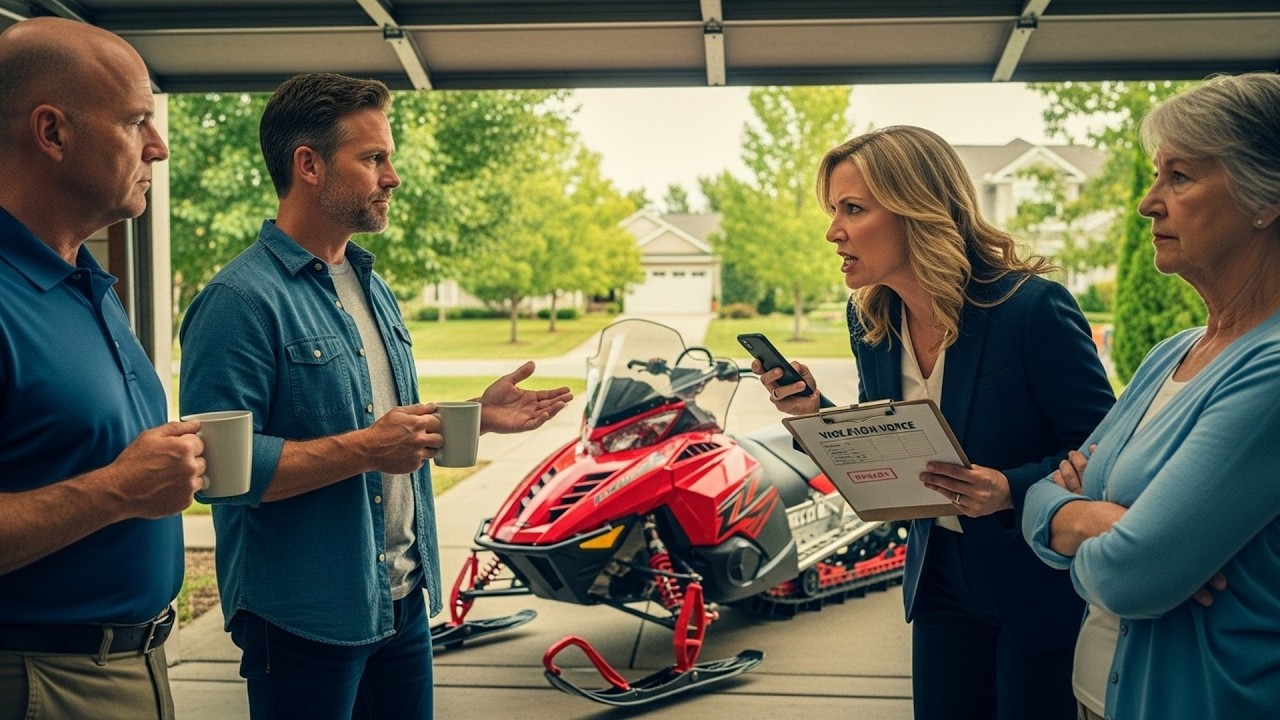 HOA Demanded I Remove Snowmobile, Then Realized It's Parked In My Garage On My Private Property