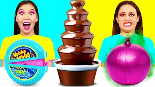 Шоколадный Фонтан Челлендж | Эпичная Битва с Едой c KaZaZa Challenge