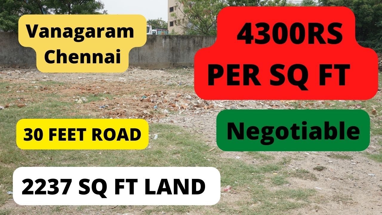 4300 Per Sq Ft Rate/Land For Sale Vanagaram Chennai/Plot For Sale In
