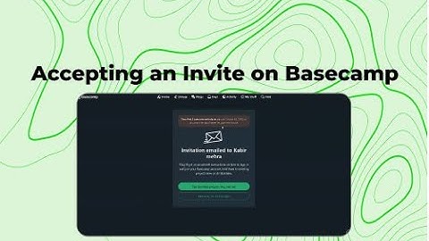 Accepting an invite on basecamp