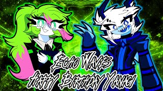 Echo Waves Yanagi Vs Tech Wire Fnf Melodic Blue Night Happy Birthday Yanagi