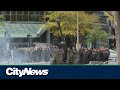 Remembrance Day in downtown Montreal