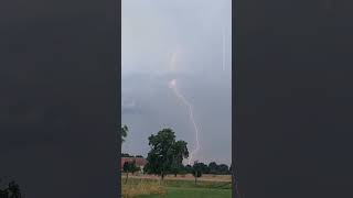 Blitze am Abend, Brandenburg,  27.06.2024, #wärmegewitter #niedererfläming #Germany #Blitz #Jüterbog