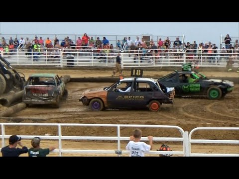 Mini Car Demolition Derby 2014 - YouTube