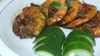 GAMPANG BANGET  UDANG BAKAR TEFLON PEDAS 