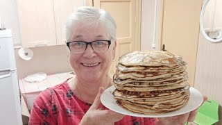 Напекла очень вкусные-" ЯБЛОЧНЫЕ ДРОЖЖЕВЫЕ БЛИНЫ" 🥞👍