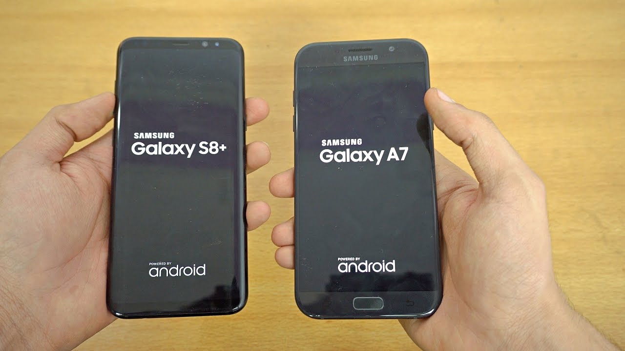 Samsung Galaxy S8 Plus vs Galaxy A7 (2017) - Speed Test! (4K) - YouTube
