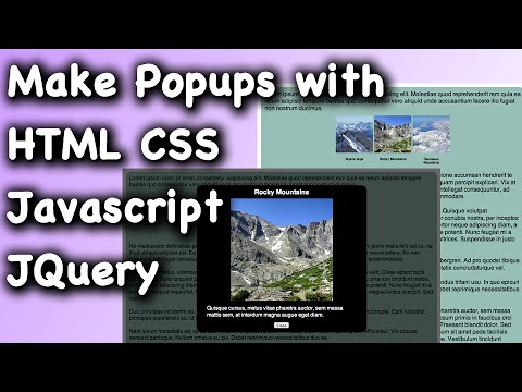 web page หมายถึง  New  HTML CSS Javascript JQuery Webpage Popup Dialog Tutorial