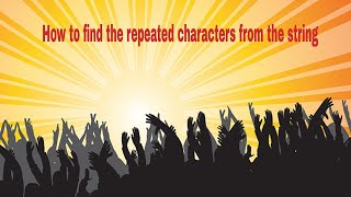 Find repeated characters from the string #ios #swift
