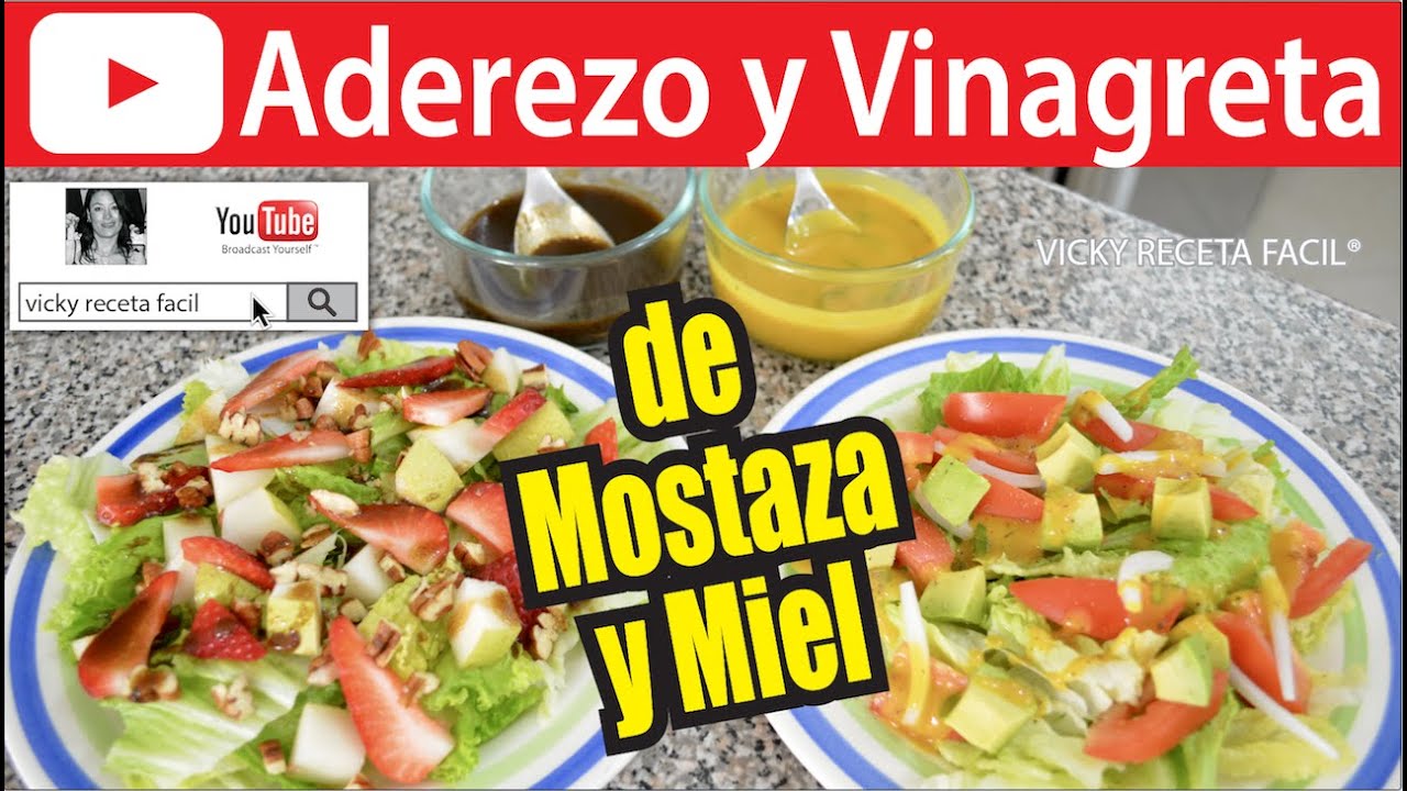 ADEREZO Y VINAGRETA DE MOSTAZA Y MIEL | Vicky Receta Facil