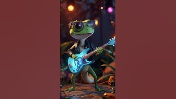 Funny Lizard Rock Concert 🎸 | 3D Cartoon Gecko Playing Guitar | Jungle Music Show