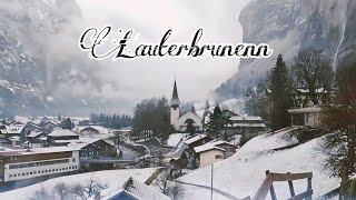 One of the most beautiful cities in Switzerland Lauterbrunenn 🇨🇭 #shortvideo #schweiz #2024 #winter