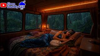🚗 Heavy Rainstorm & Thunder in a Cozy Car | Sleep Fast Tonight