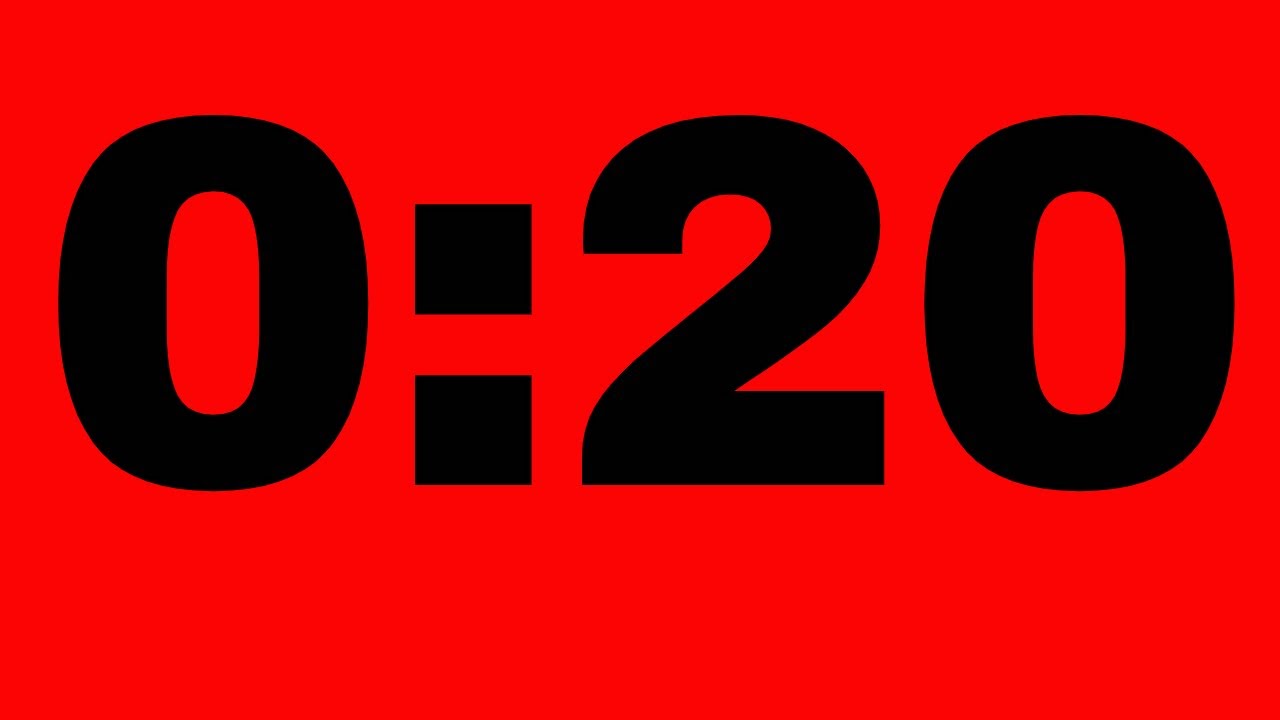 20 Second Timer (Alarm At The End) YouTube