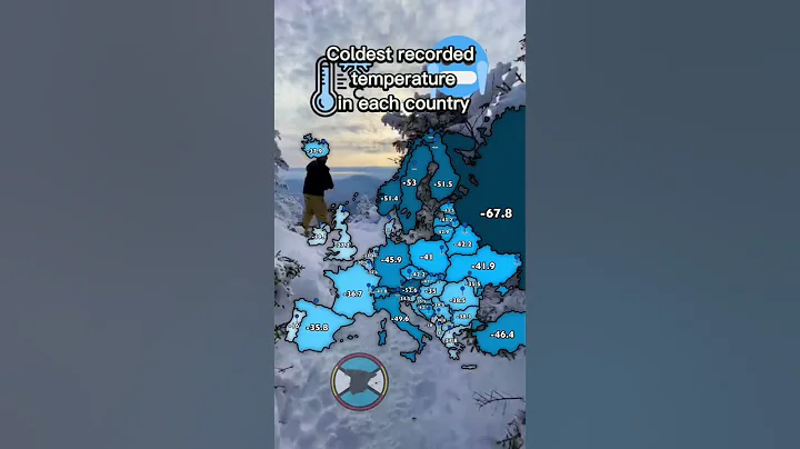 Coldest recorded temperature in each European Country