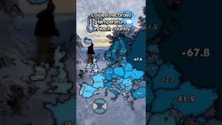 Coldest recorded temperature in each European Country