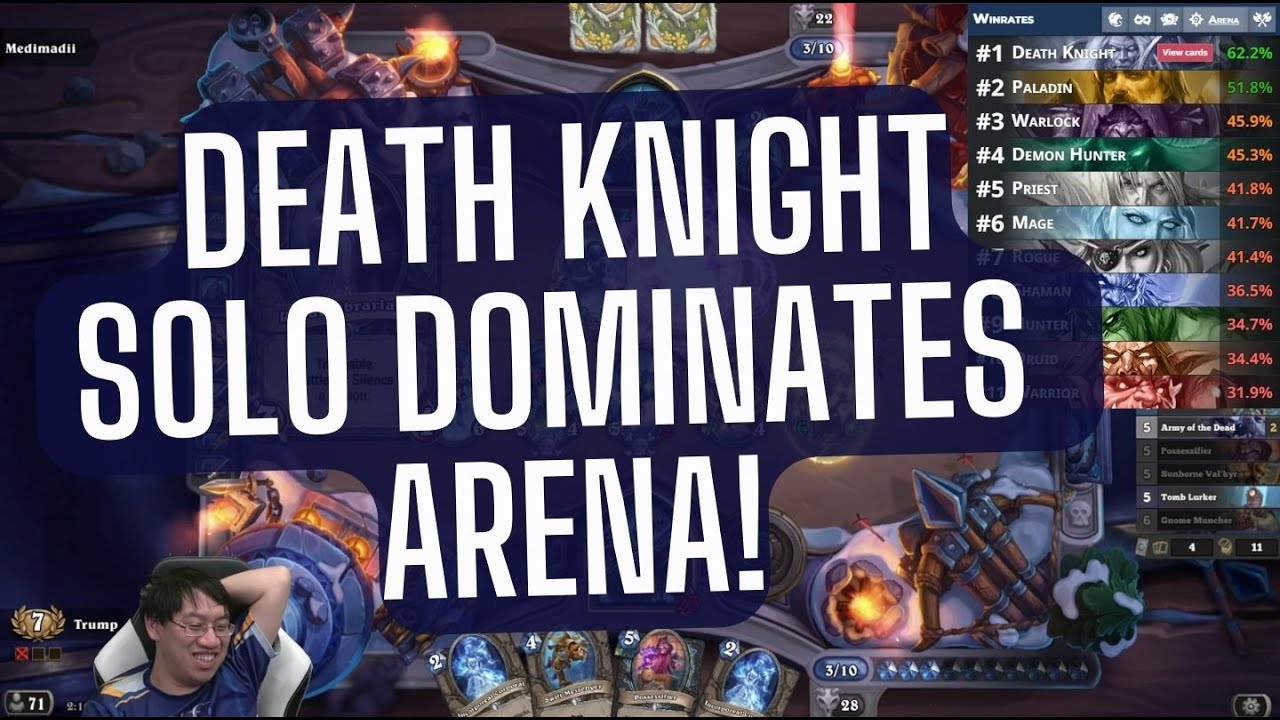 DEATH KNIGHT SOLO DOMINATES THE WHOLE ARENA! TRUMP 12 WINS DEATH KNIGHT ARENA RUN!
