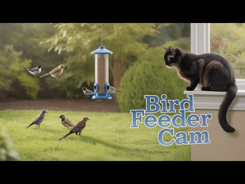 Cat TV for Cats to Watch 🐱📺 Bird Feeder Cam 100% Mesmerizing!