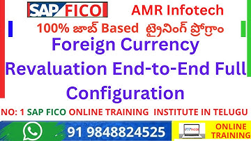 SAP FICO Foreign Currency Revaluation End-to-End Full configuration in Telugu