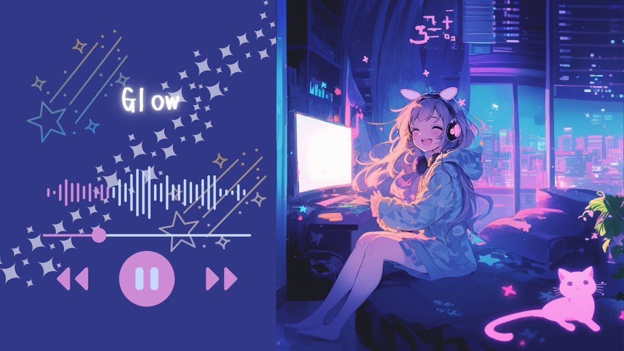 【フリーBGM】眠れない夜のゲーム配信✨　｢Glow｣　- かわいい/ポップ/kawaii/ - 【1時間/配信用/作業用/Vlog】