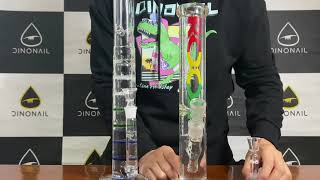Thedinonail.com--ROOR's 7mm Thick Glass Beaker Base Ice Bong Straight Cylinder Waterpipe