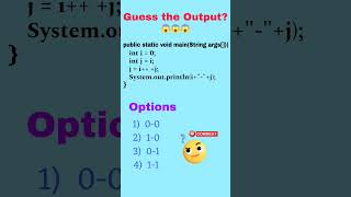 Famous Guess the Output in Java | #shorts #java #javaprogramming #javatutorial Wealth