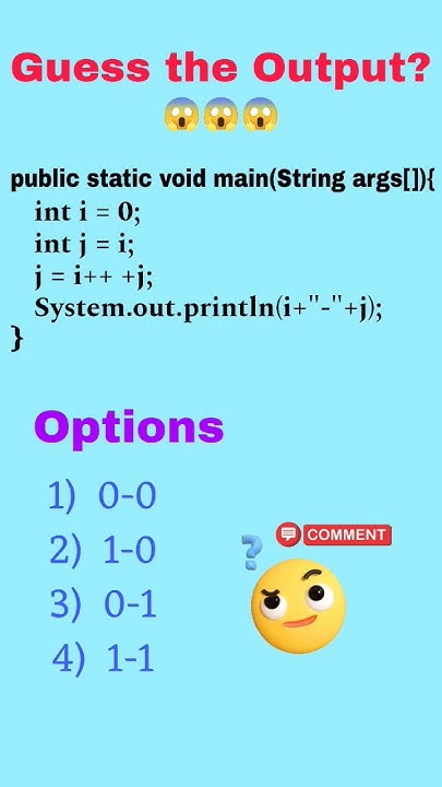 Guess the Output in Java | #shorts #java #javaprogramming #javatutorial ...