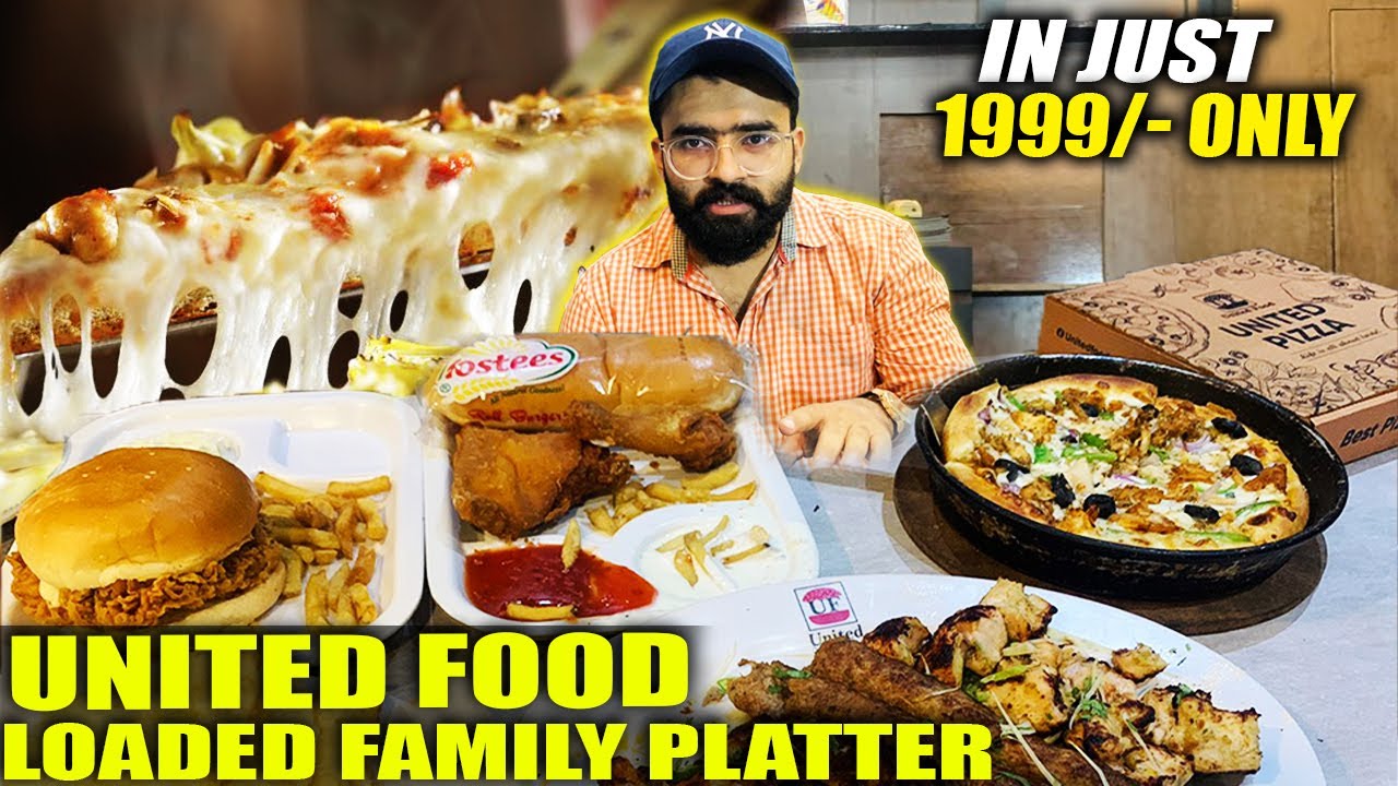 United Food Family Platter in just 1999/-Rs | 2 Regular Pizza In Just 999 /-Rs | Street Food Vlog