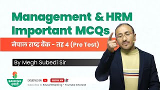 NRB Pre Test -  Management and HRM - Important MCQs by Megh Sir @EdusoftBanking screenshot 5