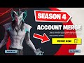 HOW TO MERGE FORTNITE ACCOUNTS! (Season 4)