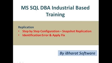 07. Snapshot Replication Configuration & Architecture  in HINDI #ibharatsoftware