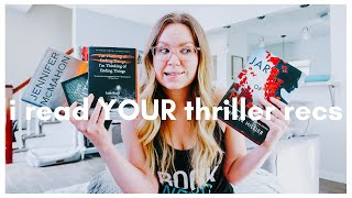 I read YOUR favorite thrillers...here's what happened [READING VLOG]