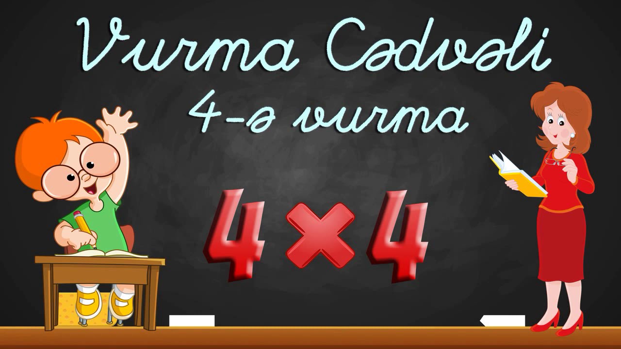 Vurma Vurma Cədvəli 4-ə Vurma - Riyaziyyat Fənni - Vurma Cedveli - YouTube