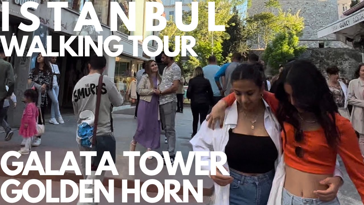 Istanbul Walking Tour | Galata Tower (Sishane) to Halic (Golden Horn) | 4K UHD 20 May 2022
