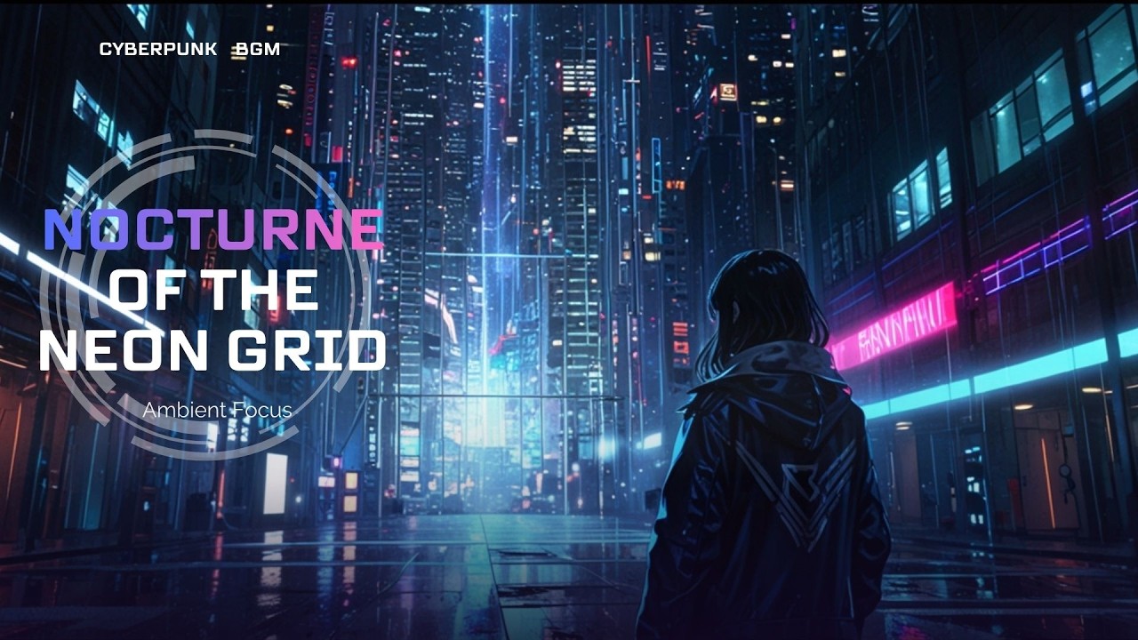Cinematic Cyberpunk Ambient for Focus & Deep Work | Nocturne of the Neon Grid 【90 MIN】