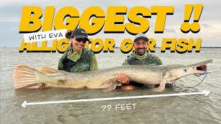 Biggest Alligator Gar Caught By a Girl